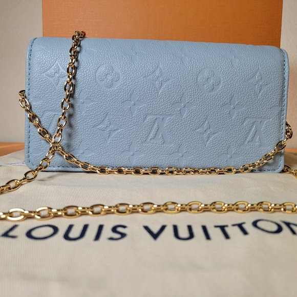 Louis Vuitton Lily WOC Wallet On Chain Blue Hour Monogram Empreinte Shoulder Bag - Picture 5 of 14